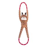 Picture of ZippyPaws RopeTugz Christmas Dog Toy - Plush Squeaky Holiday Dog Gifts for Small & Medium Puppy Dogs, Interactive Hide & Seek Stocking Stuffers for Pets - Reindeer