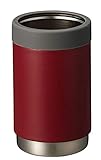 ゴーウェル 保冷缶ホルダー 真空 2層 保冷 直飲み ステンレス サーモ タンブラー マグカップ 兼用 2way おしゃれ マット レッド 350ml缶対応 TS-1655-002