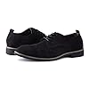 Men's Suede Formal Shoes Oxfords Derbys Brogues Shoes Casual Dress Shoes Lace Up Business Leather Shoes Black 7 #1