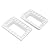 Vinyl Fence Railing Deluxe Bracket Kit- 2 Sets | Vinyl Fence Brackets | T- Top Brackets (White)