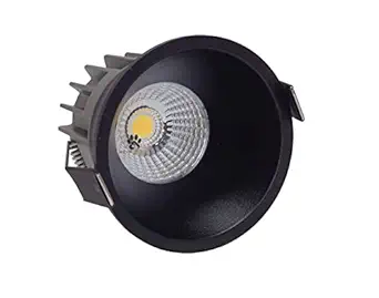 Mufasa Aluminium 12 Watts Full Black Body Led Ceiling Cob Spot, Focus, Down Ceiling Light, Round (Warm White)