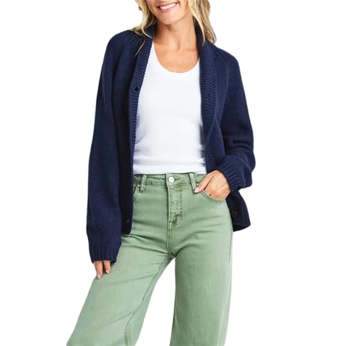 Women Y2k American Flag Pattern Sweater Solid Color Fourth of July Cardigan Patriotic Knic USA Button Front Top