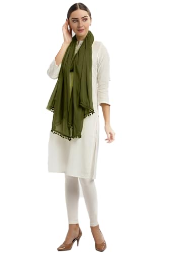 Image of Morrio Chiffon Solid Dupatta For Women