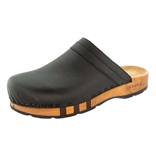 Sabots Harry Woody pour homme en cuir noir taille 40