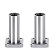 Ruimou 2 Stück LMK10UU Längermodell Quadratisches Linearlager Gleiteinheit (10 mm Innendurchmesser) für CNC-Maschinen, 3D-Druckerteile