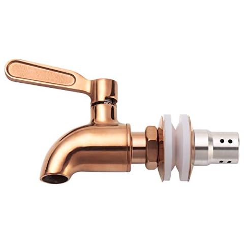 LYTY Beverage Dispenser Replacement Spigot Stainless Steel Polished Finished, Drink Dispenser Wine Barrel Spigot/Faucet/Tap with Anti-Clogging Cap Cover