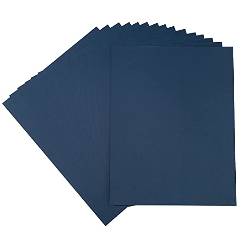 20 Sheets Blank Navy Blue Thick Paper Cardstock 8.5 x 11 inches
