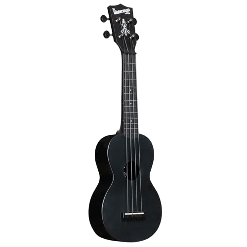 Kala Recycled Soprano Waterman Ukulele Durable, Travel-Ready Instrument - Black Sand