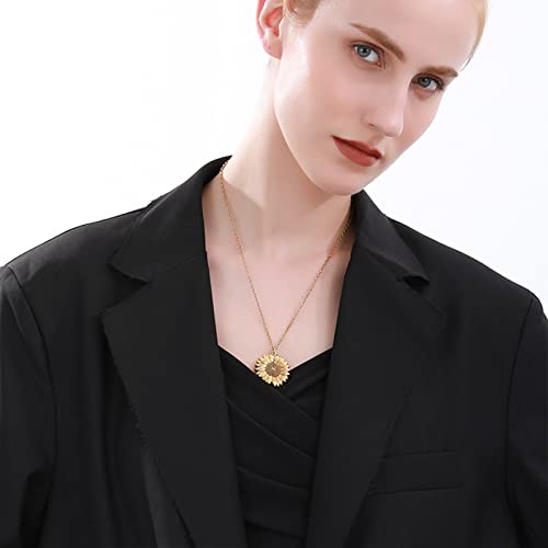 Yumikoo You Are My Sunshine Sunflower Necklace for Women4