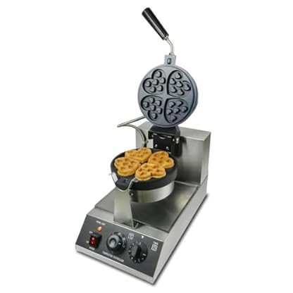1200W Herzwaffeleisen Belgische Waffelmaschine Elektrisches Waffeleisen Waffelautomat Doppelseitiger Heizung 180 ° Waffelautomat Flip Temperatur- Und Zeitsteuerung Für Waffeln, Paninis, Hash Browns(11