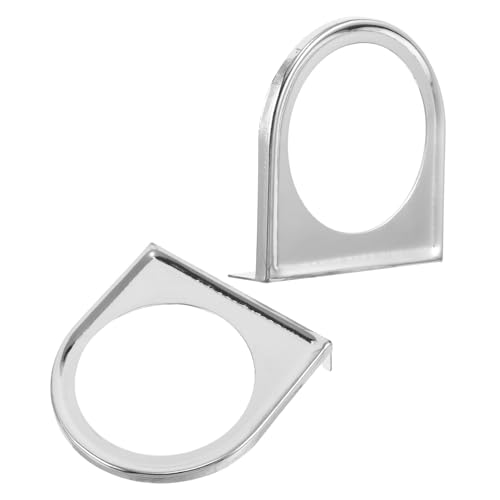 STOBAZA Support de Compteur D'instrument 52 Mm en Fer Noir 2 Pièces, Support de Montage pour Manomètre Seul Trou Compatible Voiture, Accessoire Intérieur...