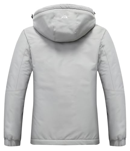 Image of MOERDENG Women's Ski Jacket Waterproof Winter Coat Hooded Snowboarding Jacket Warm Winter Jacket