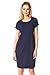 Produktbild Roman Originals Damen Crêpe-Kleid mit Loser Passform - Damen Kleider, Frühling, Sommer, Alltag, Rundhals, Kurzarm, Oversize, Knielang, Gartenparty, Urlaub, niedlich - Marine-Blau - Größe 44