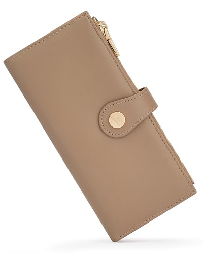 Image of Women's Slim Wallet,Thin RFID Card Holder with Zipper Pocket