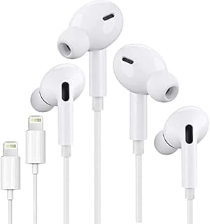 2 Pack-Apple Earbuds with Lightning Connector(Built-in Microphone & Volume Control) in-Ear Stereo Headphone Headset Compatible with iPhone 14/13/12/SE/11/XR/XS/X/7/7 Plus/8/8P - Support All iOS System