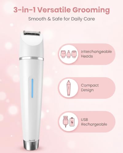 Image of 3 in 1 Electric Hair Shaver, Pen-Type Hair Trimmer, Pure White