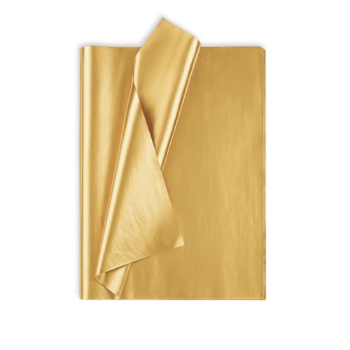 Artmaxx Tissue Paper Gold 50x70cm 30 Sheets Quality Tissue Paper for Crafting Gift Wrapping DIY Projects Ideal for Party Decorations Art and Paper Crafts