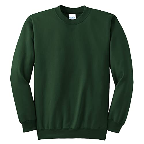 Port & Company - Essential Fleece Crewneck Sweatshirt L Dark Green