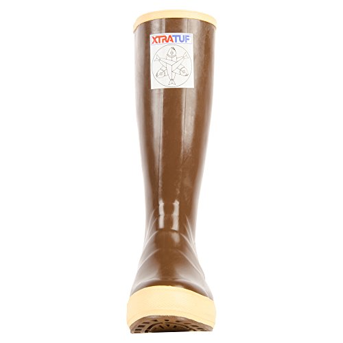Xtratuf 22490-CTM-080 Salmon Sisters Legacy Series 15" Octopus Print-Lined Neoprene Women’s Fishing Boots, Copper & Tan (22490)