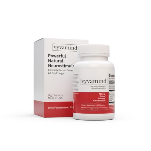 Vyvamind Cognitive Stimulant & Focus Aid Nootropic for Enhanced Concentration & Mental Clarity Brain Supplement for Concentration Fast-Acting Productivity Boost 60 Capsules