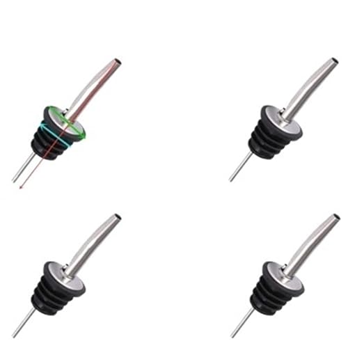 BGHYJKOL Stainless Steel Pourers Tapón de Botella Vino Acero Inoxidable, 50 Uds., Suministros Bar, vertedor, Plata/Cobre/Oro(50pcs Silver)