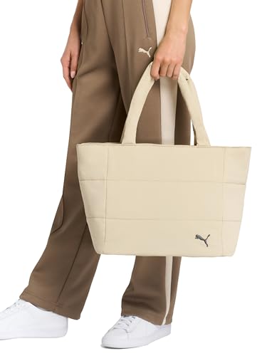 Image of PUMA Women's Plush Soft Nylon Tote with Padded Straps, Zip Closure & Metal Logo Plaque