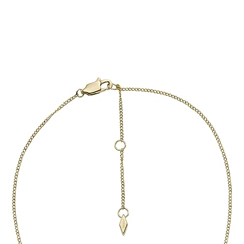 Image of Fossil Women's Gold-Tone Stainless Steel Pendant Chain Necklace for Women
