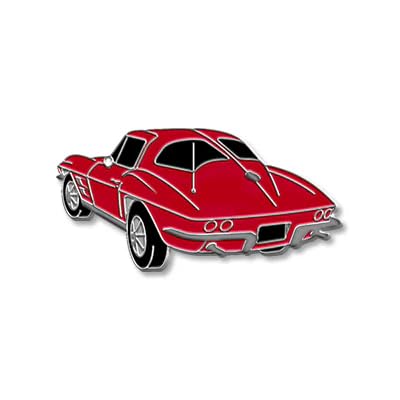 1963 Chevrolet Corvette Stingray Split Window Enamel Pin - C2 Lapel Pin - Officially Licensed by GM