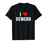 I Love Sewers – Herz – Distressed – Abwasseraufbereitung T-Shirt