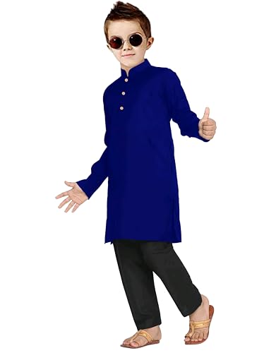Image of Trustous Elegant Ethnic Wear Boys's Cotton Kurta Pyjama Sets