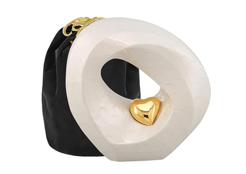 Urns of Dignity Passage of Heaven Adult Cremation Urns for Human Ashes - Decorative Urns,Urns for Human Ashes Female & Male,Urns for Ashes Men & Women,Funeral Urn (Adult Non-Customize, White Gold)
