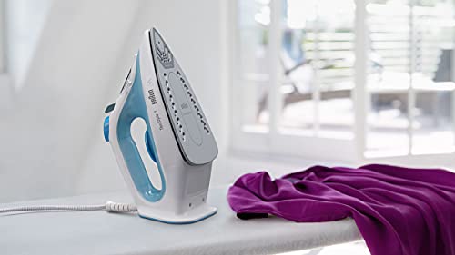 Braun TexStyle 1 Dampfbügeleisen SI 1050BL - Bügeleisen mit SuperCeramic Bügelsohle, Vertikaldampf, 2000 Watt, Blau – Bild 6