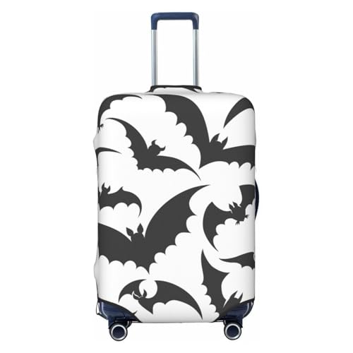 Bat Silhouettes Print Luggage Cover Washable Elasticated Suitcase Covers TSA Approved Stylish Dust and Scratch Resistant Case Protector for Kids and Adults