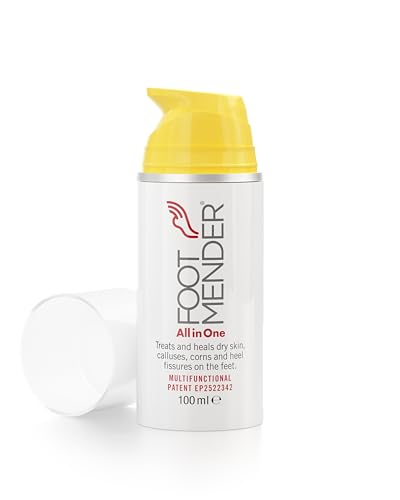 Footmender All in One | Treats and Heals Dry Feet, Hard Skin (calluses), Corns and Cracked Heels (Heel fissures) | Significant Effect After First Treatment | 100 ml