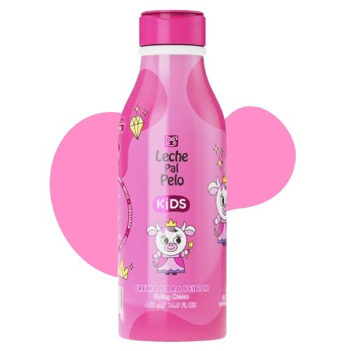 Leche Pal Pelo Kids Styling Cream - Lightweight Hair Cream with Coconut Oil Jojoba Oil - Gentle Frizz Control - 14.9 oz