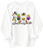 Photo Gallery mardi gras drinking party felpa, mardi gras drink felpa, wine mardi gras beads felpa, felpa unisex, bianco, xl Photo Gallery mardi gras drinking party felpa, mardi gras drink felpa, wine mardi gras beads felpa, felpa unisex, bianco, xl