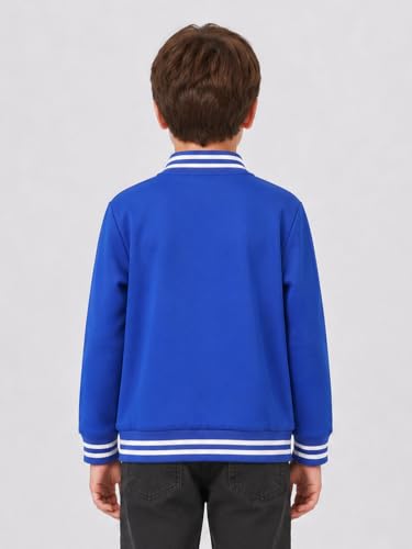 Image of LittleSpring Boys Girls Varsity Baseball Jacket Zip Up Bomber Jacket Thin 2-10Years