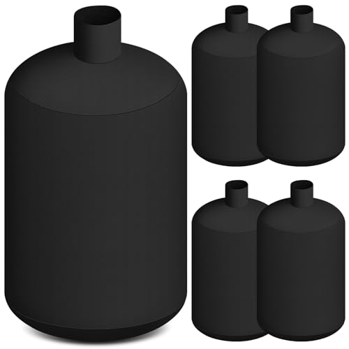 Pangda 5 Pack Insulation Removal Vacuum Bag Bulk 6 x 4 ft Heavy Duty Attic Low Dust Bag Holds 75 Cubic ft 400 Lbs Compatible with Insulation Hoses Easy-fill Spout & Lowest Dust Filter (Black)