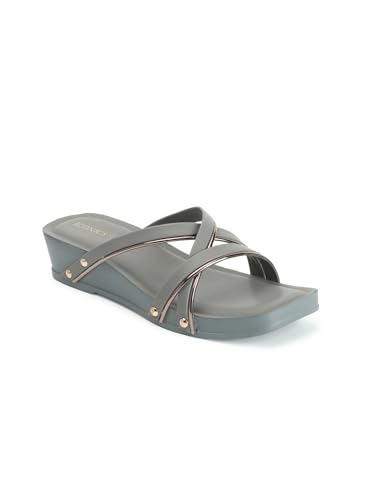 ICONICS Womens Fashionable Slip On Sandals Colour-Grey, Size-UK 4 (B0CP2H4Z7Y) Amazon Price History, Amazon Price Tracker