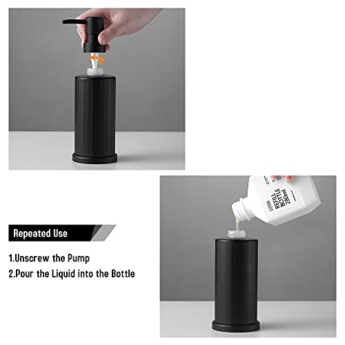 BVL Nero Dispenser Sapone, 240ml Distributore di