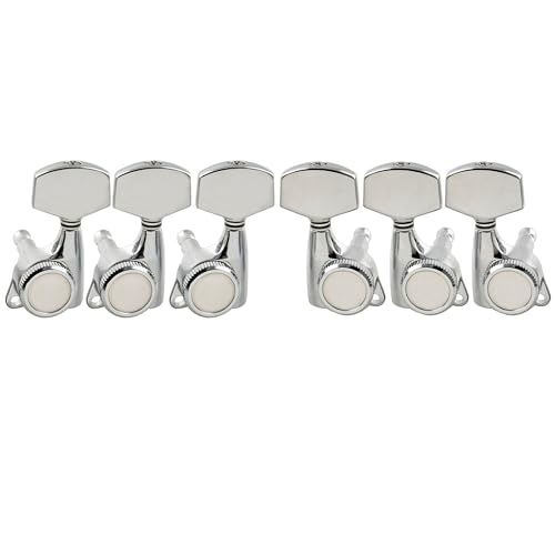 Musiclily Pro 3L+3R Guitar Locking Tuners 18:1 Ratio Lock String Tuning Key Pegs Machine Heads Replacement for LP SG Style Style Electric Folk or Acoustic Guitar