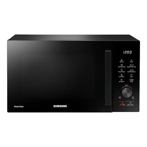 Samsung Forno a Microonde Combinato Bespoke Cottura Ventilata MC28A5137KKE1 con Piatto Doratore e Vaporiera inclusi, Frittura ad aria, Sensor Cook, Capacità: 28L, Colore: Nero, LxAxP: 51,7 x 31,0 x 47