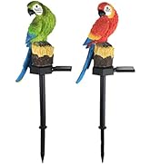 Uonlytech 2pcs Solar Light Backyard for Lamp Stake Lawn Resin Decor Decorative with Landscape Lig...