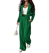 KIRUNDO Women's 2-Piece Sweatsuit Set - Button Henley Sweatshirt & Drawstring Pants, Lounge & Travel Outfit