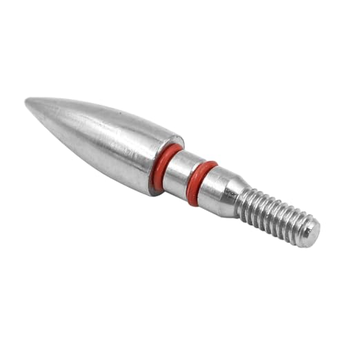 Sarini 7,8 mm Pfeilspitze,10 Stück Pfeil-Feldspitzen,Pfeil aus Kohlenstoffstahl mit Gewinde und eingebautem doppeltem Gummiring,sichere für Pfeilschaft mit Innendurchmesser 6,2 mm