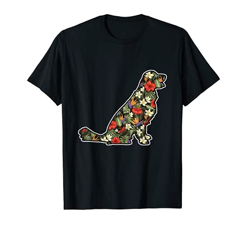 Golden Retriever Aloha Hawaiian Flower Dog Shirt Dogs Lover T-Shirt