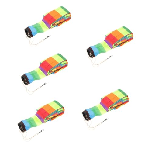 Mikikit 5pcs Hanging Wind Spinner Rainbow Kite Accessories for Outdoor Activities
