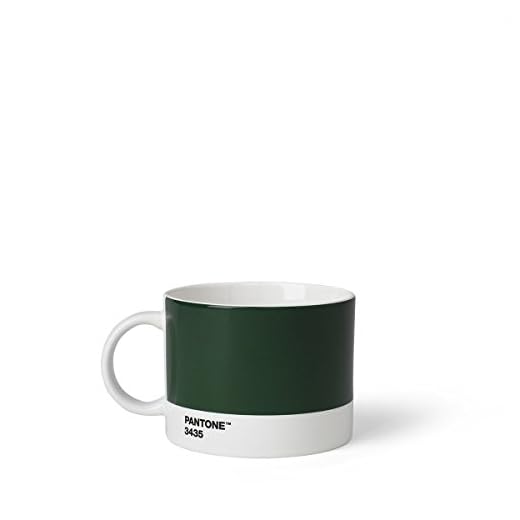 Pantone Tea Cup, Tea/Coffee mug, Fine China (Ceramic), 475 ML, Dark Green, 3435 C