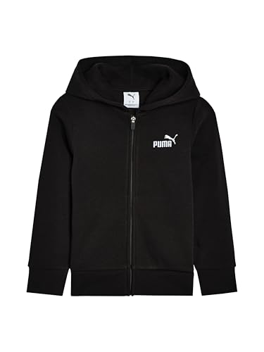 Puma Boy's Essential Basics Fleece Zip Up Hoodie, Puma Black, 6