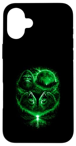 Funny 3 �n�E�����O �r�b�O�t�b�g At The Forest Green Moon ���B���e�[�W �X�}�z�P�[�X iPhone 16 Plus �p